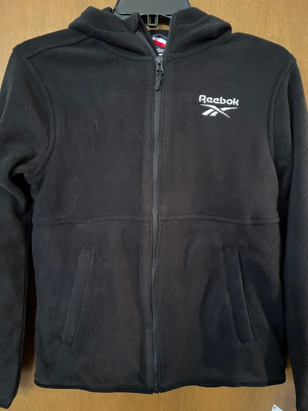NWT Reebok Black Kids Fleece Full Zip Hoodie Size M (10-12)